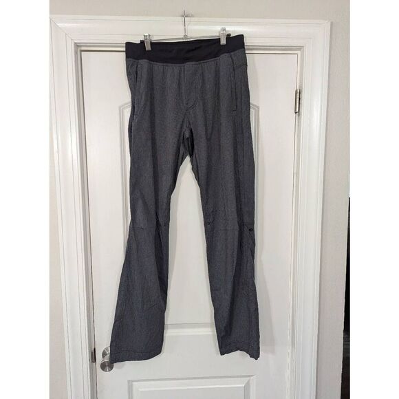 Lululemon Seawall Track‎ Pant II men's large gray striped loose fit straight leg - Picture 1 of 6